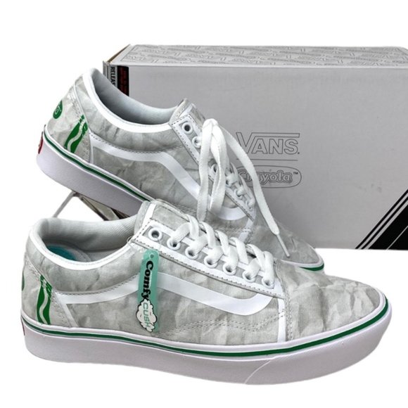 💖MEGA SALE💖VANS Old Skool ComfyCush Crayola White Women Canvas VN0A5DYCB1S - Picture 1 of 11